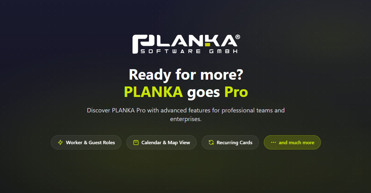 planka website preview