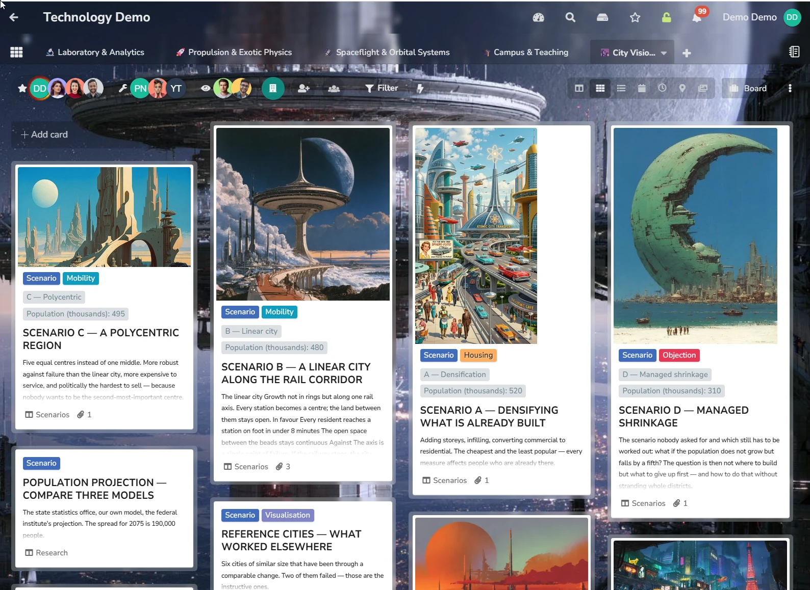 PLANKA with the new themes