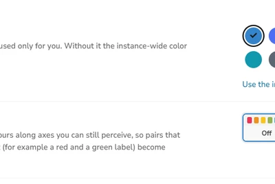 Accent Colour and Colour Blind Mode
